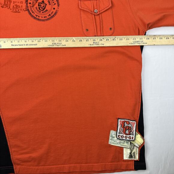 Coogi Shirt Mens XXL Embroidered With Pocket Vintage Stitch Patch Short Sleeve - Picture 10 of 10